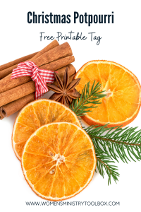 Christmas Potpourri (Free Printable) - Women's Ministry Toolbox