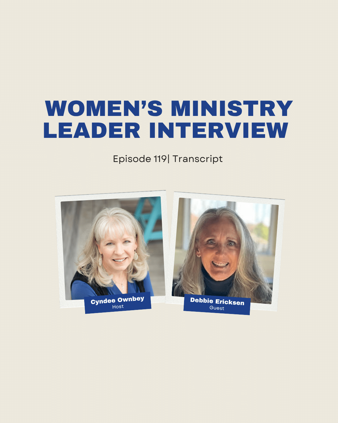 Cyndee Ownbey sits down with Debbie Ericksen, director of women’s ministry at Grace Fellowship Chapel in New Jersey. Debbie shares her journey into ministry leadership, insights on structuring and evolving a women’s ministry team, and ways her church fosters discipleship and community among women. You’ll hear practical tips on handling challenges like two church services, balancing ministry and personal life, the importance of prayer-driven leadership, and creating mission-focused events and Bible studies.