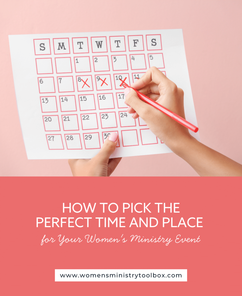 Struggling to pick the perfect time and location for your women’s ministry event? Discover practical tips to boost attendance, avoid scheduling pitfalls, and choose the best venue for your group. 